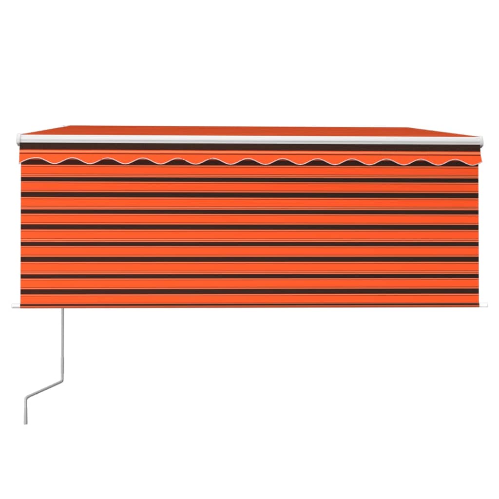 Automatiniu būdu ištraukiama markizė, oranžinė ir balta, 3x2,5m