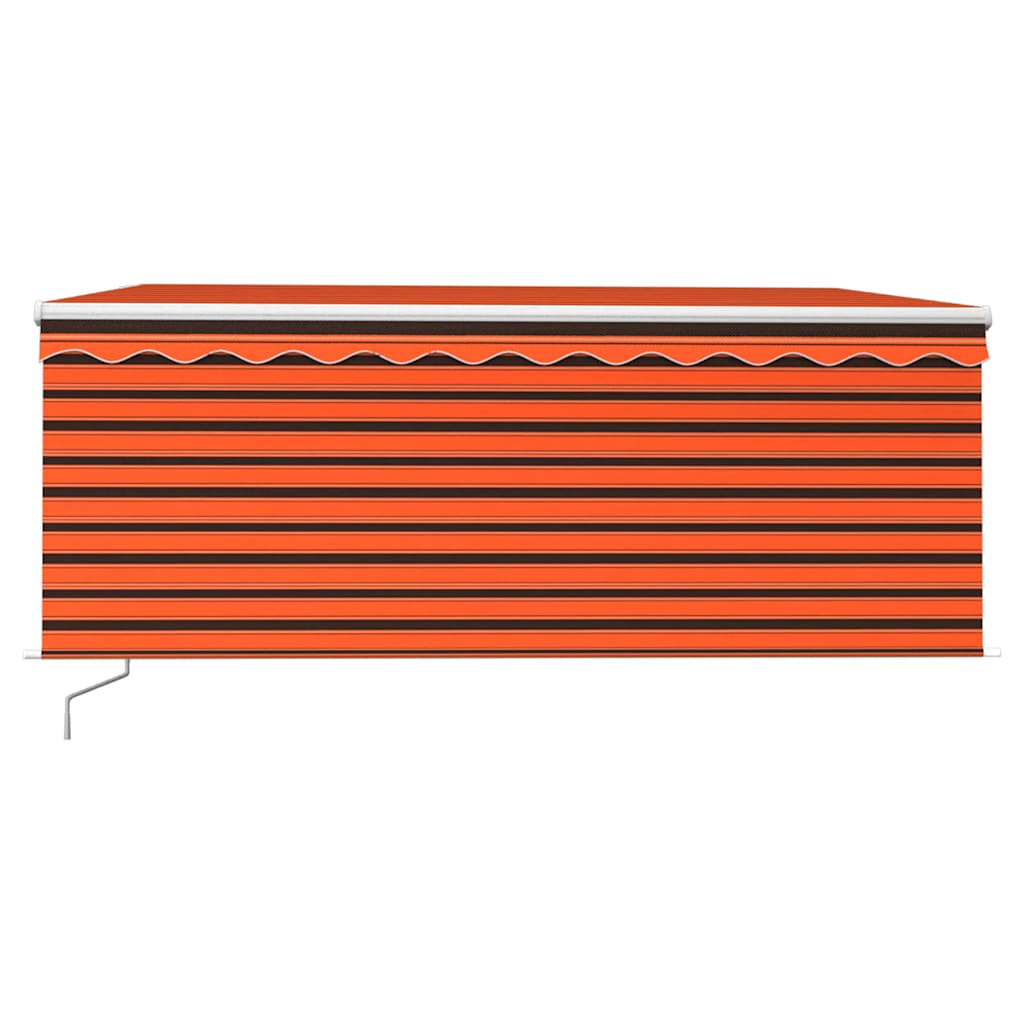 Rankiniu būdu ištraukiama markizė, oranžinė ir ruda, 3,5x2,5m
