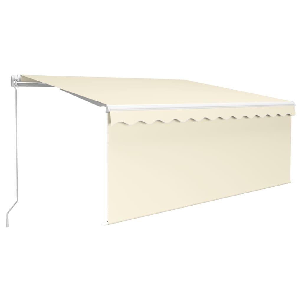 Manually retractable awning, cream, 3.5x2.5m