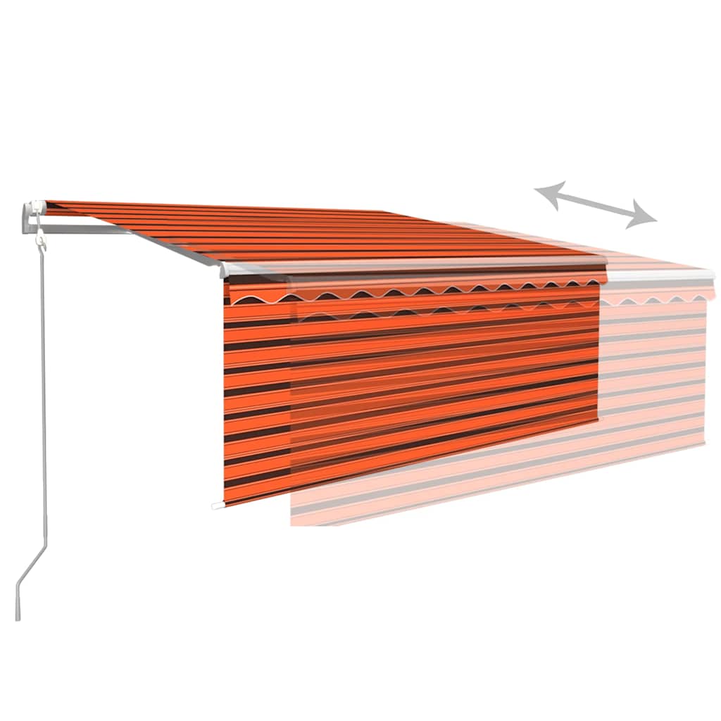 Automatiniu būdu ištraukiama markizė, oranžinė/ruda, 3,5x2,5m
