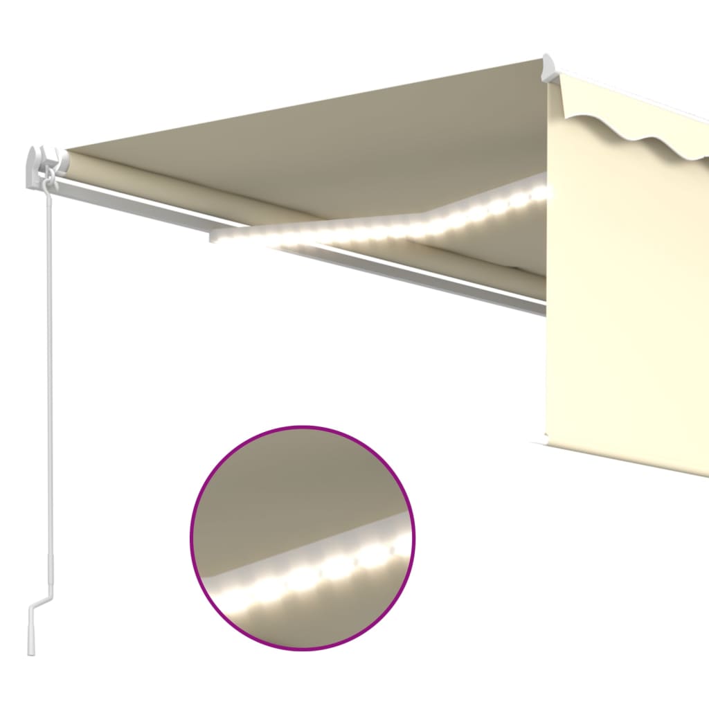 Manual Retractable Awning, Cream, 4x3m
