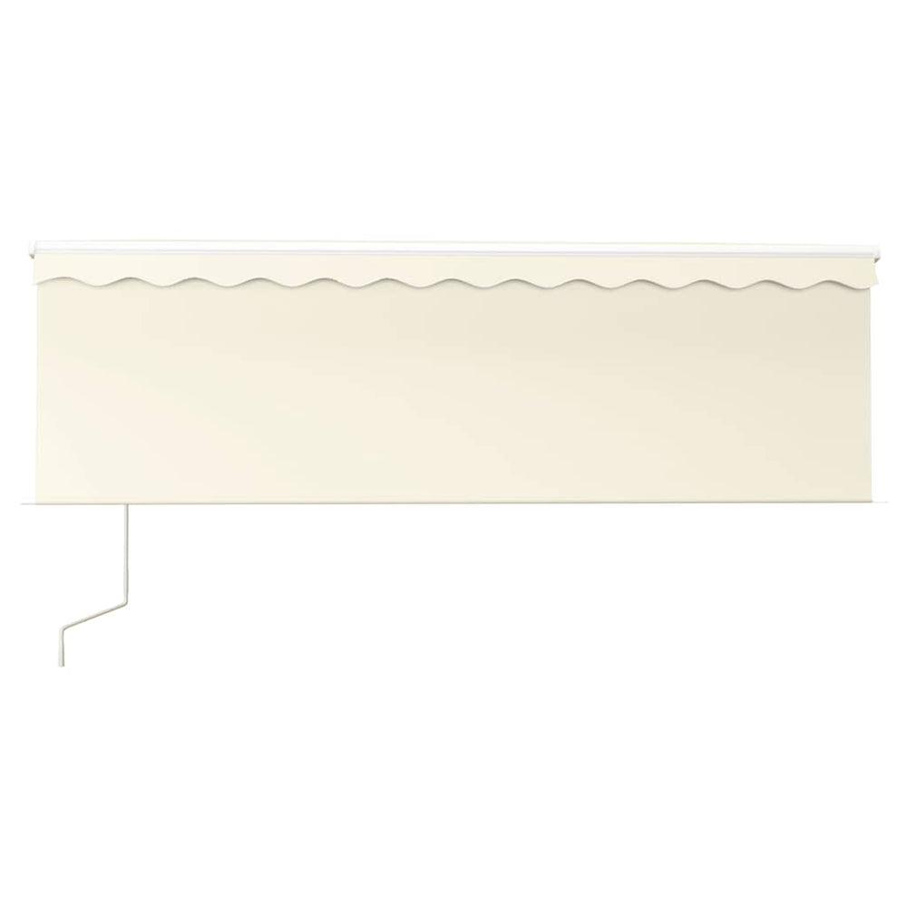 Automatinė markizė su uždanga/LED/vėjo jutikliu, kreminė, 4x3m