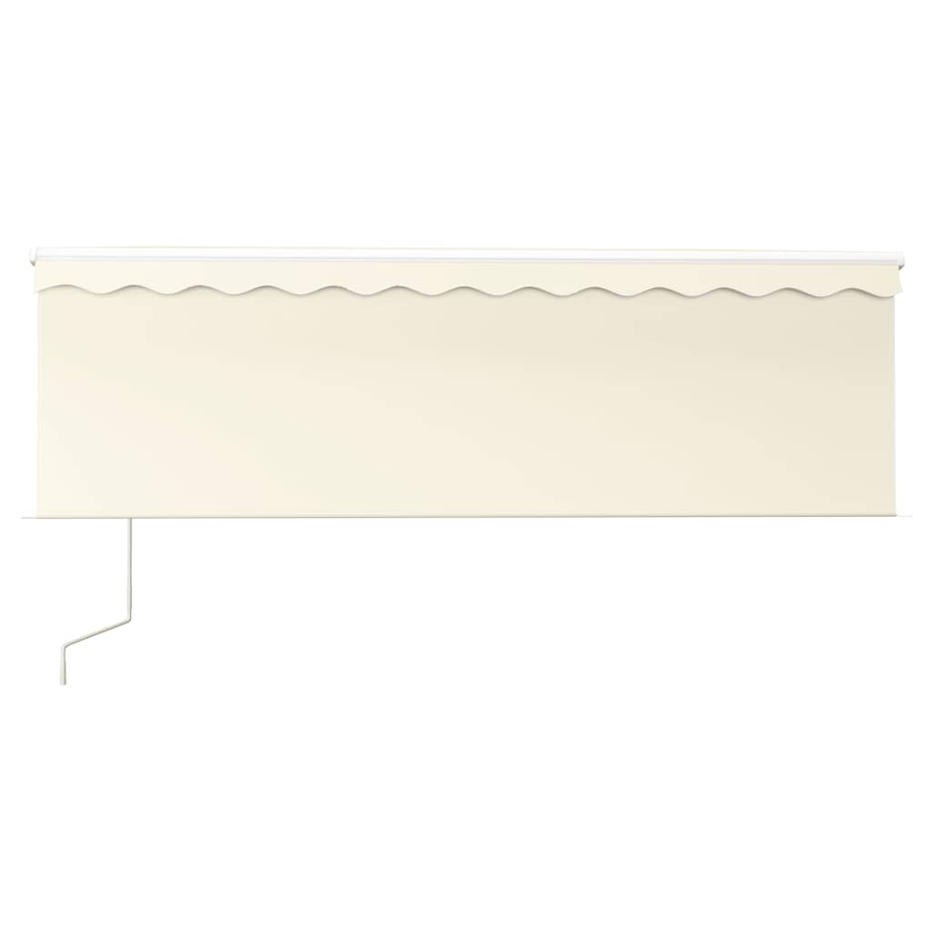 Automatinė markizė su uždanga/LED/vėjo jutikliu, kreminė, 4x3m