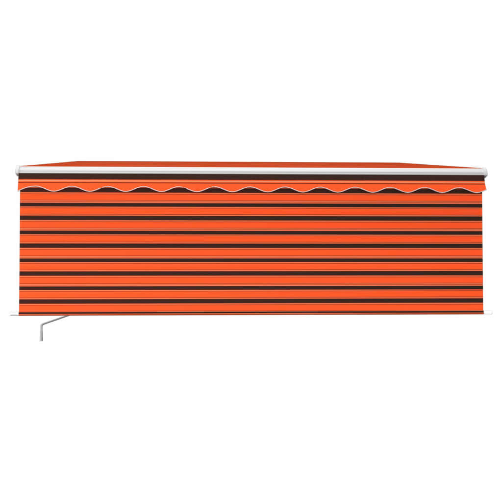 Rankiniu būdu ištraukiama markizė, oranžinė ir ruda, 4,5x3m
