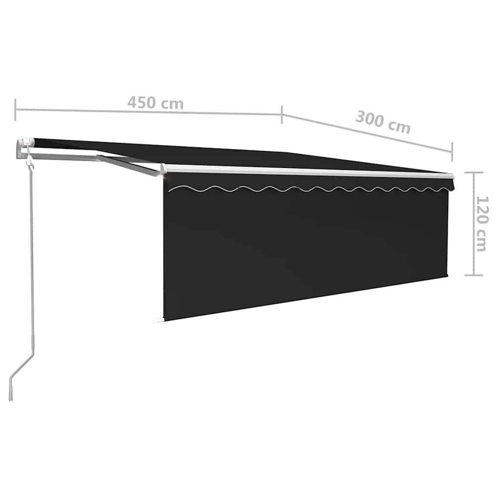Electric awning, anthracite, 4.5x3m