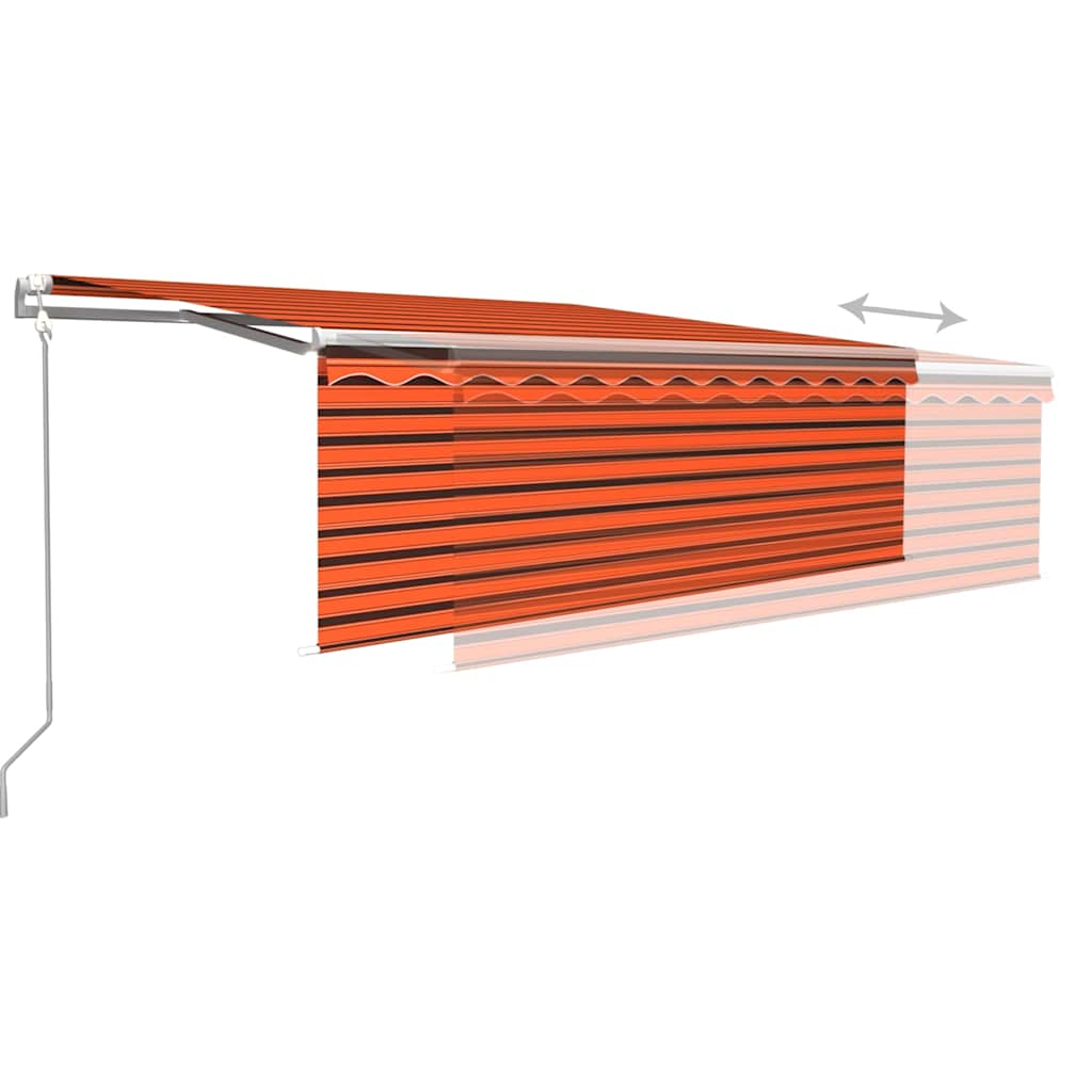 Automatiniu būdu ištraukiama markizė, oranžinė ir ruda, 4,5x3m