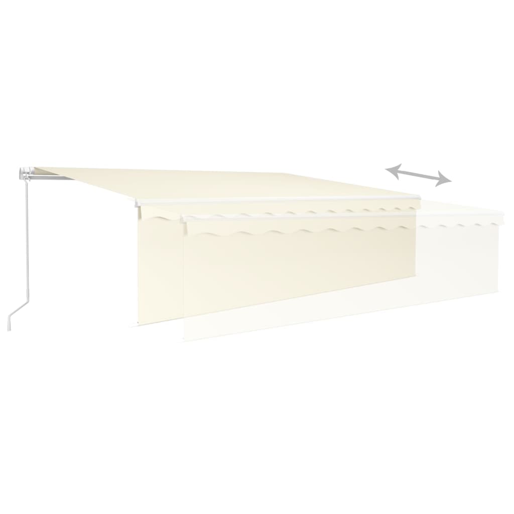 Manual retractable awning, cream, 5x3m