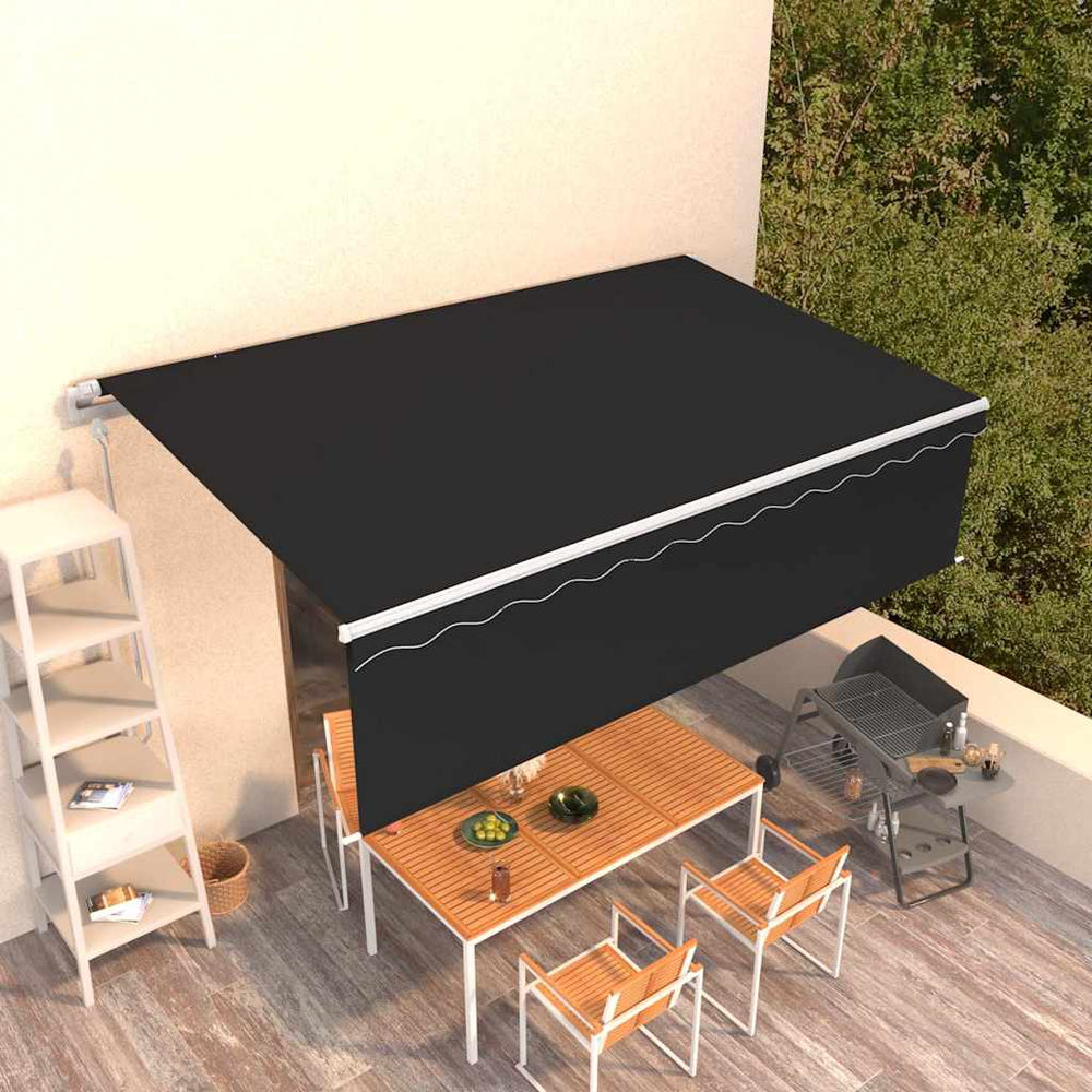 Automated retractable awning, anthracite, 5x3m
