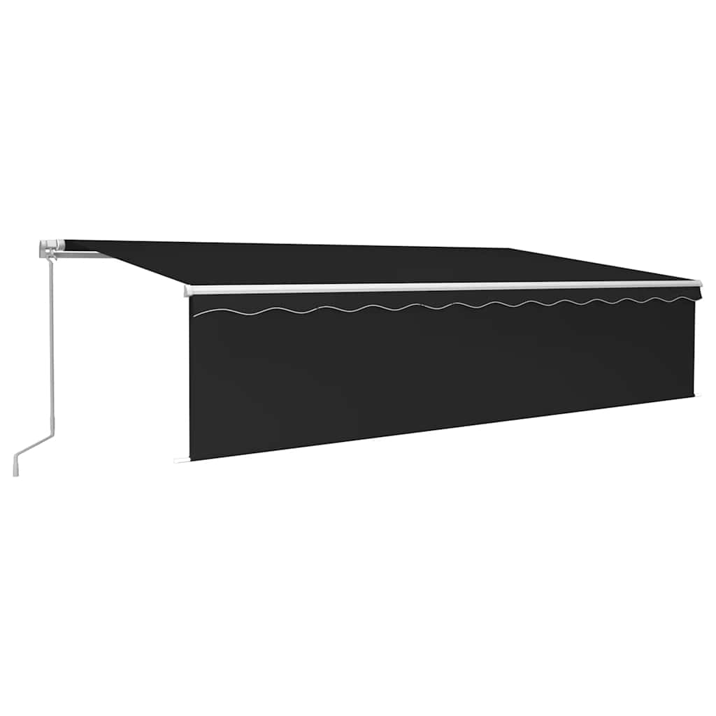 Rankiniu būdu ištraukiama markizė su uždanga, antracito, 6x3m