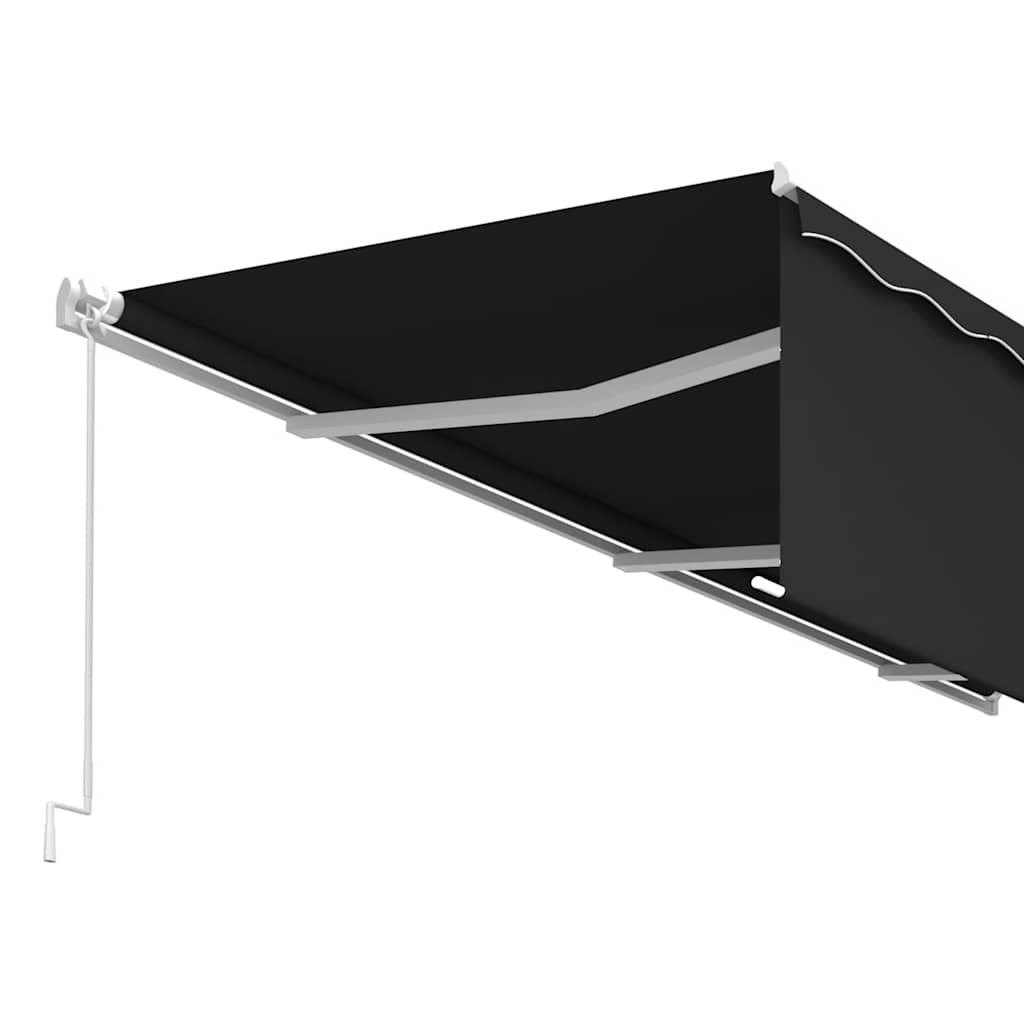 Rankiniu būdu ištraukiama markizė su uždanga, antracito, 6x3m
