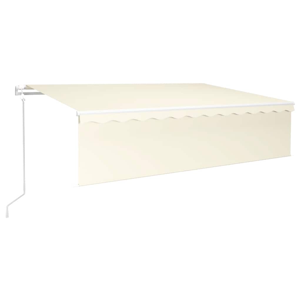 Automatiniu būdu ištraukiama markizė su uždanga, kreminė, 6x3m