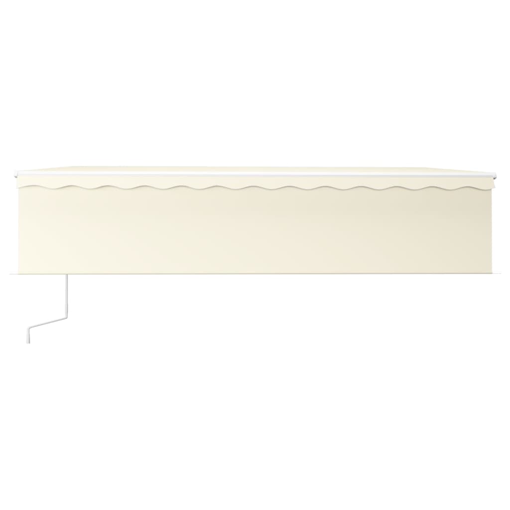 Automatinė markizė su uždanga/LED/vėjo jutikliu, kreminė, 6x3m