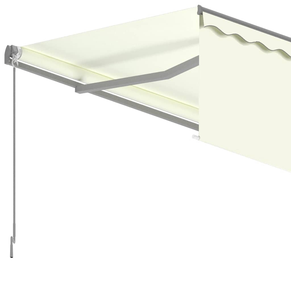 Manuāli izvelkama markīze ar karnīzi, krēmkrāsas, 3x2,5m