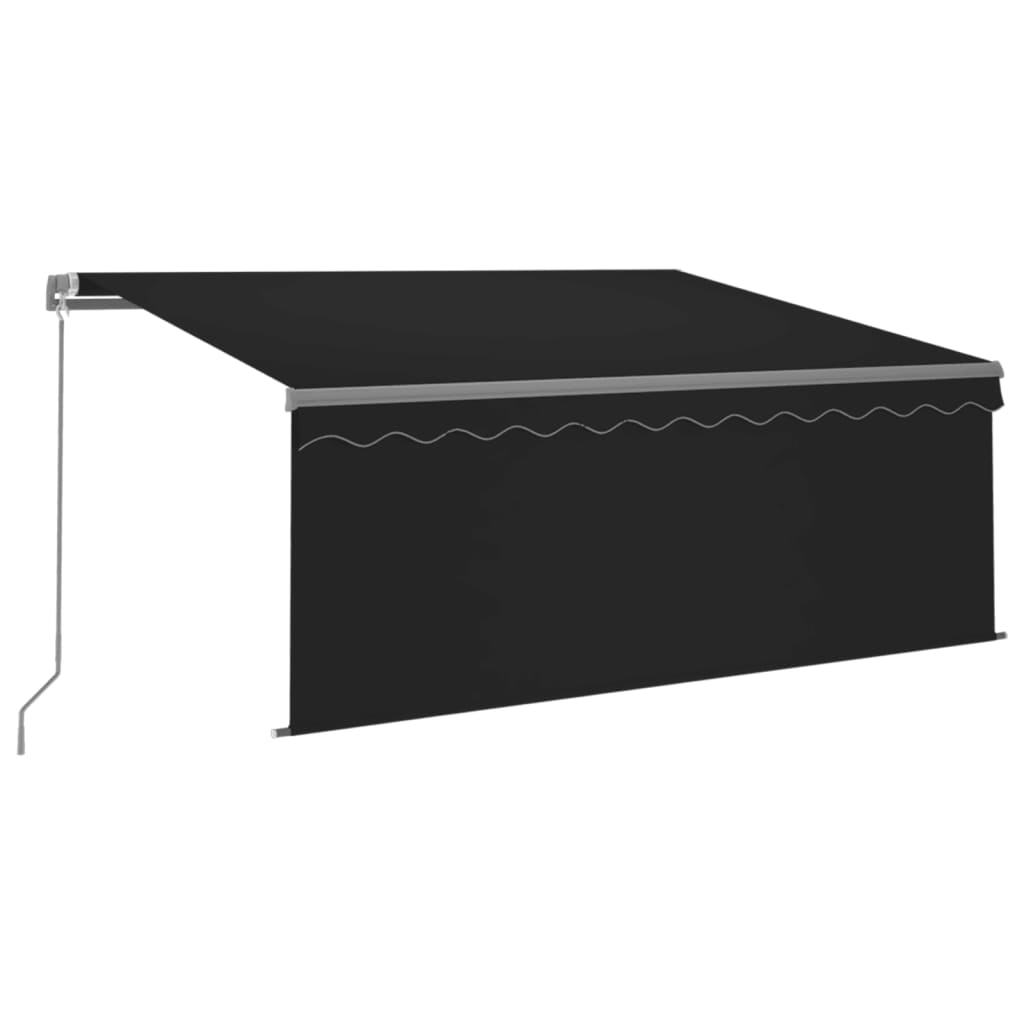 Rankiniu būdu ištraukiama markizė su uždanga, antracito, 3x2,5m
