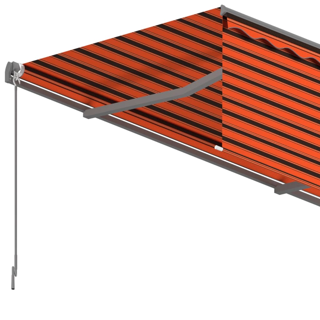 Rankiniu būdu ištraukiama markizė, oranžinė ir ruda, 3x2,5m
