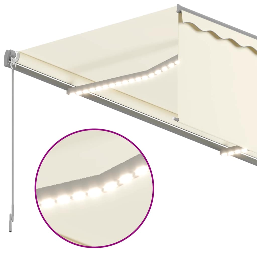 Rankiniu būdu ištraukiama markizė, kreminė, 3x2,5m