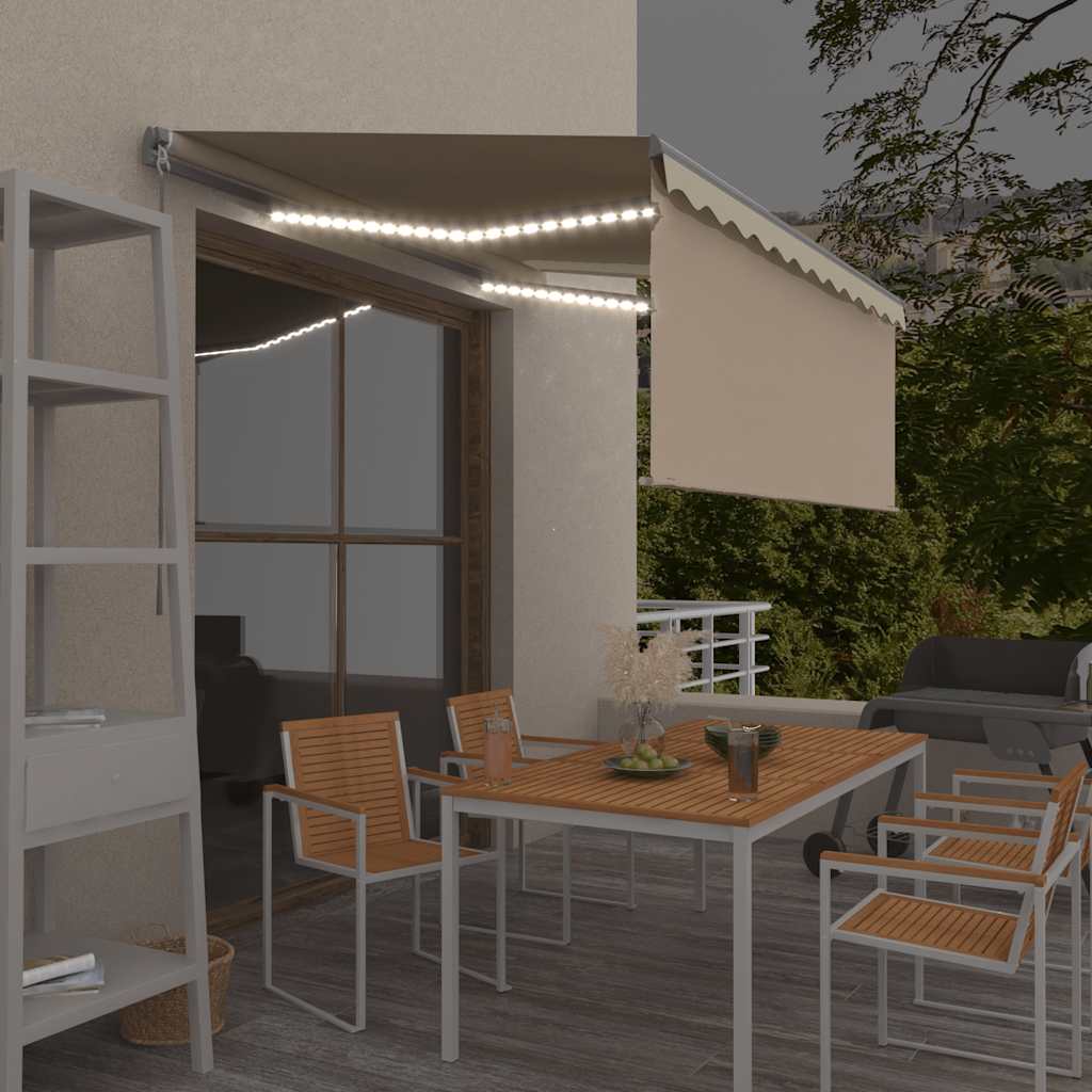 Rankiniu būdu ištraukiama markizė, kreminė, 3x2,5m
