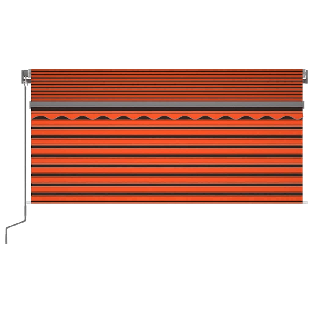 Rankiniu būdu ištraukiama markizė, oranžinė ir ruda, 3x2,5m