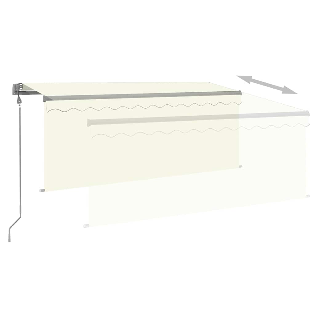 Automatic retractable awning, cream, 3x2.5m