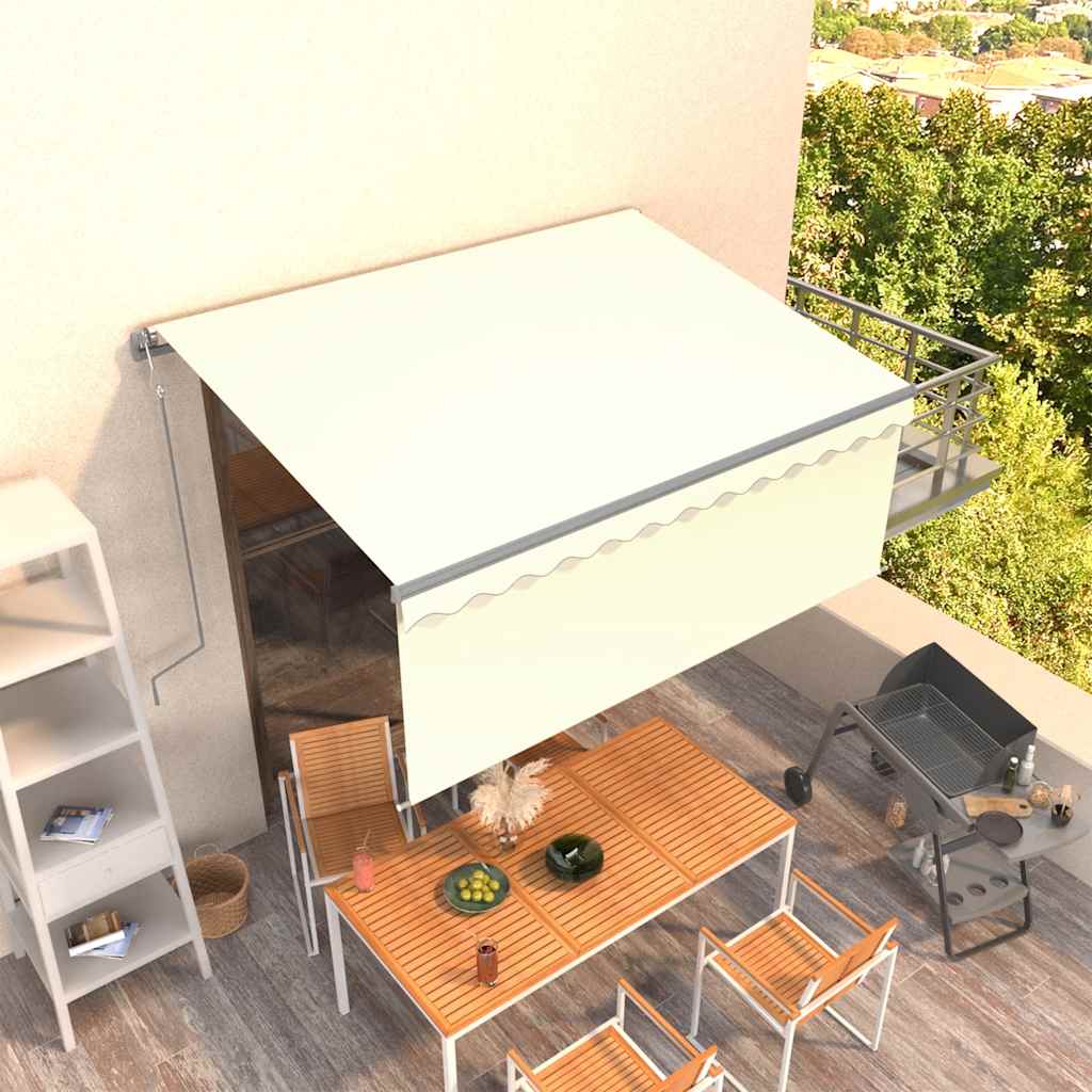 Automatic retractable awning, cream, 3x2.5m