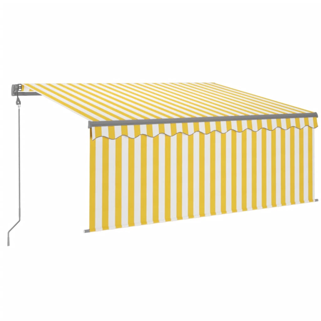Automatiniu būdu ištraukiama markizė, geltona ir balta, 3x2,5m