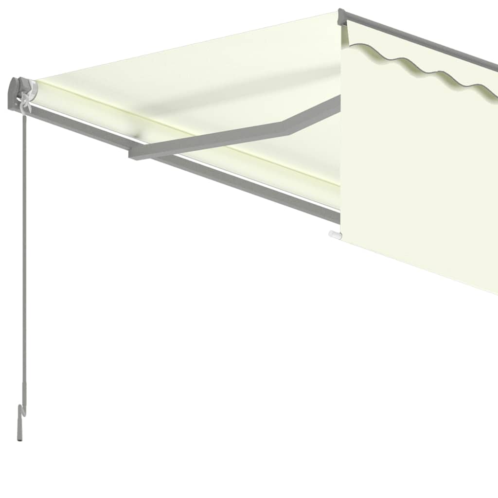 Rankiniu būdu ištraukiama markizė su uždanga, kreminė, 3,5x2,5m