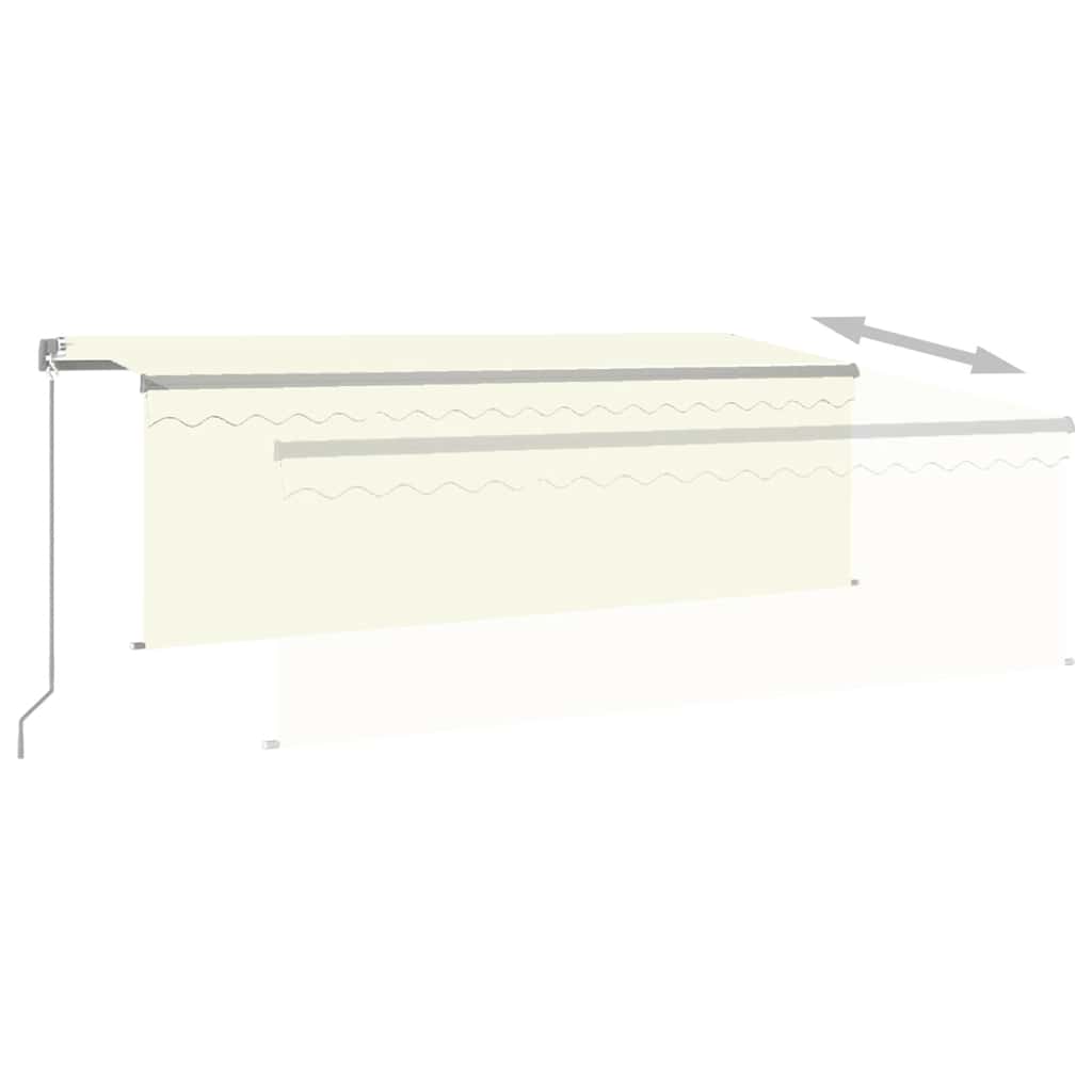 Rankiniu būdu ištraukiama markizė, kreminė, 4x3m
