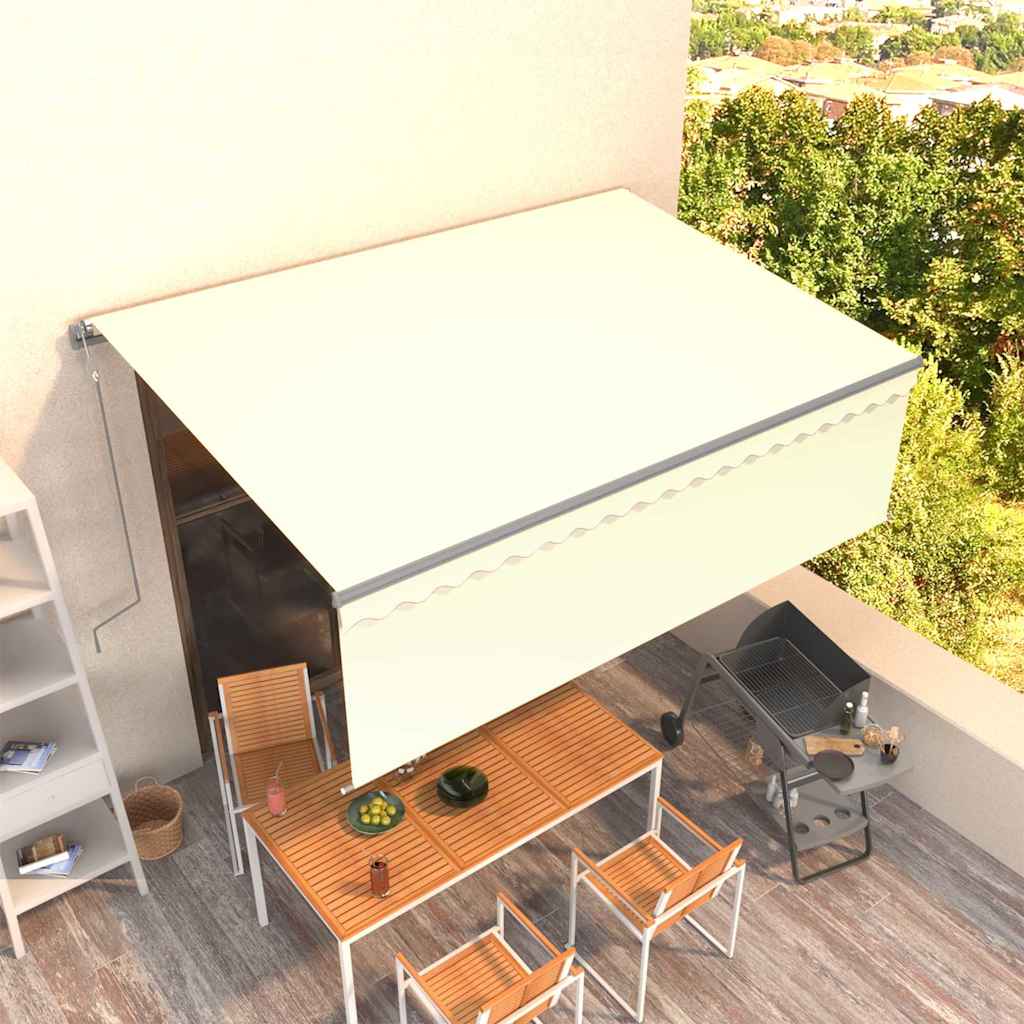 Elektrinė pavėsinė 4 x 3 m Kreminė 100% poliesteris