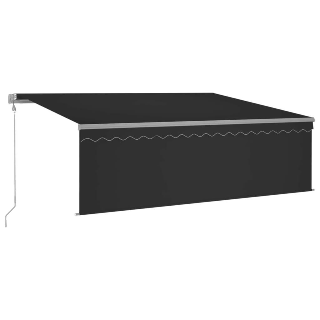 Automātiski izvelkama nojume, antracīta, 4x3m