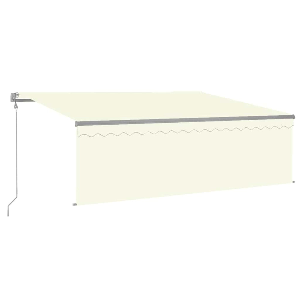 Automatic awning with valance/LED/wind sensor, cream, 4x3m