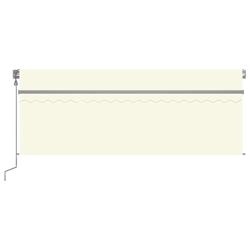 Automatic awning with valance/LED/wind sensor, cream, 4x3m