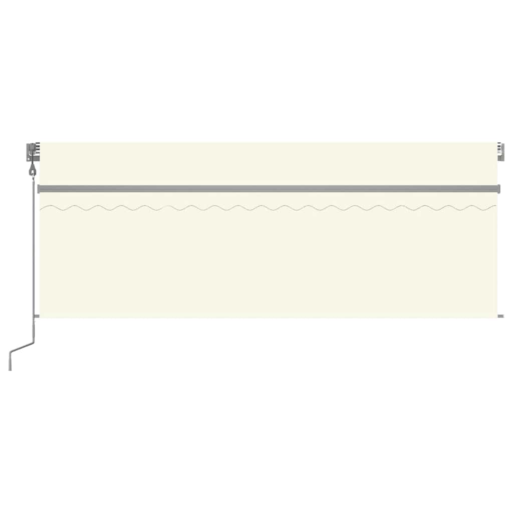 Automatinė markizė su uždanga/LED/vėjo jutikliu, kreminė, 4x3m