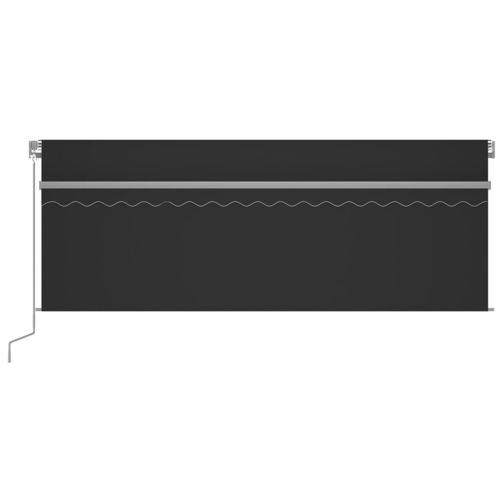 Ištraukiama markizė su uždanga/LED, antracito, 4,5x3m
