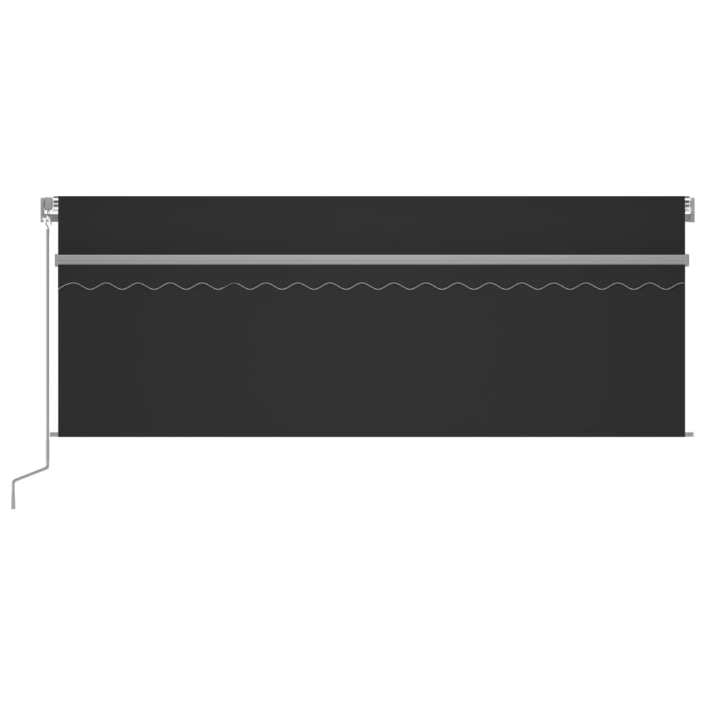 Ištraukiama markizė su uždanga/LED, antracito, 4,5x3m