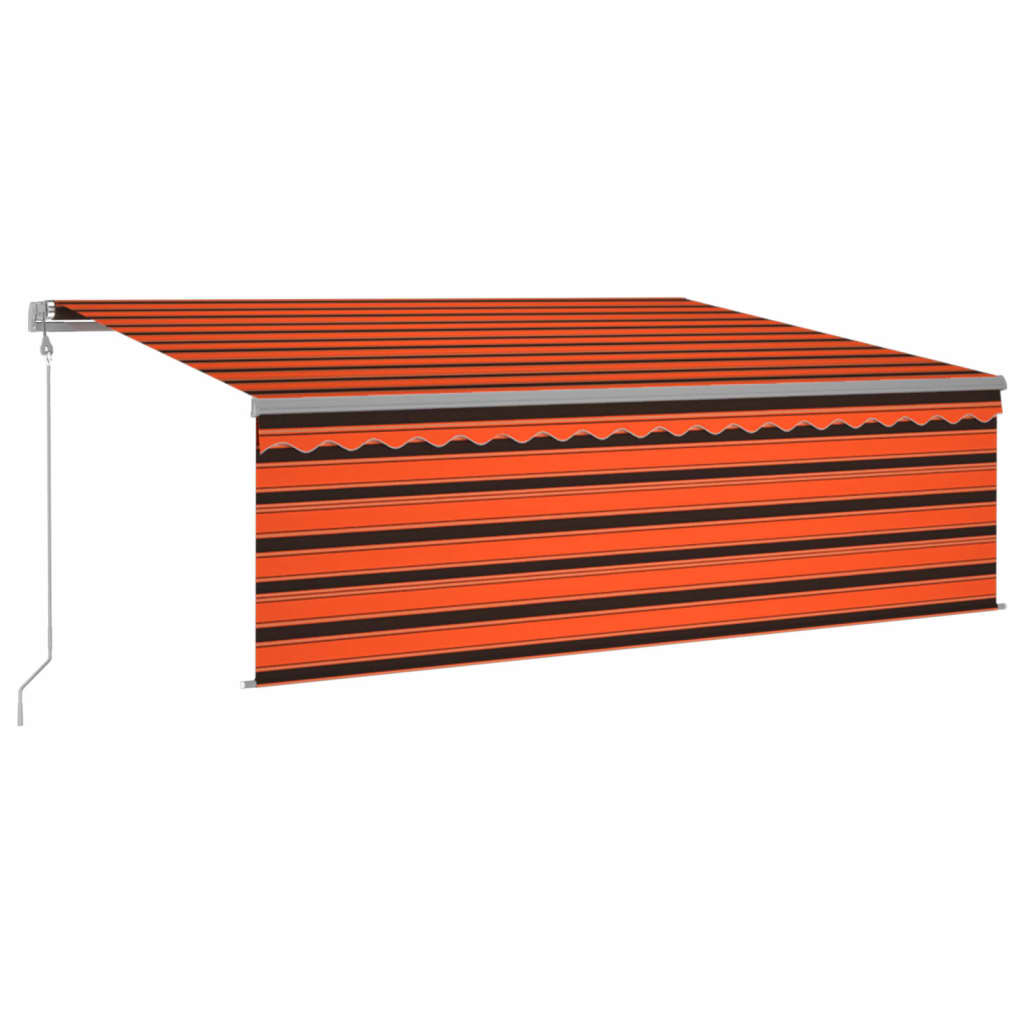 Automatiniu būdu ištraukiama markizė, oranžinė ir ruda, 4,5x3m