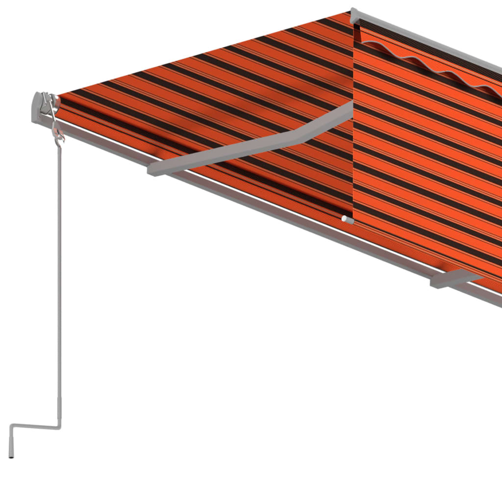 Automatiniu būdu ištraukiama markizė, oranžinė ir ruda, 4,5x3m