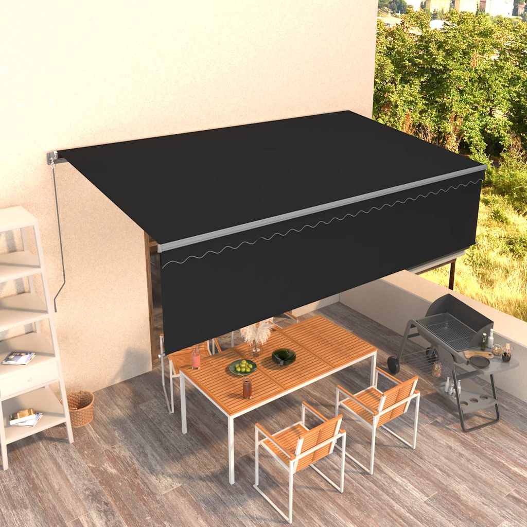 Rankinė markizė 5 x 3 m Antracito 100% poliesteris