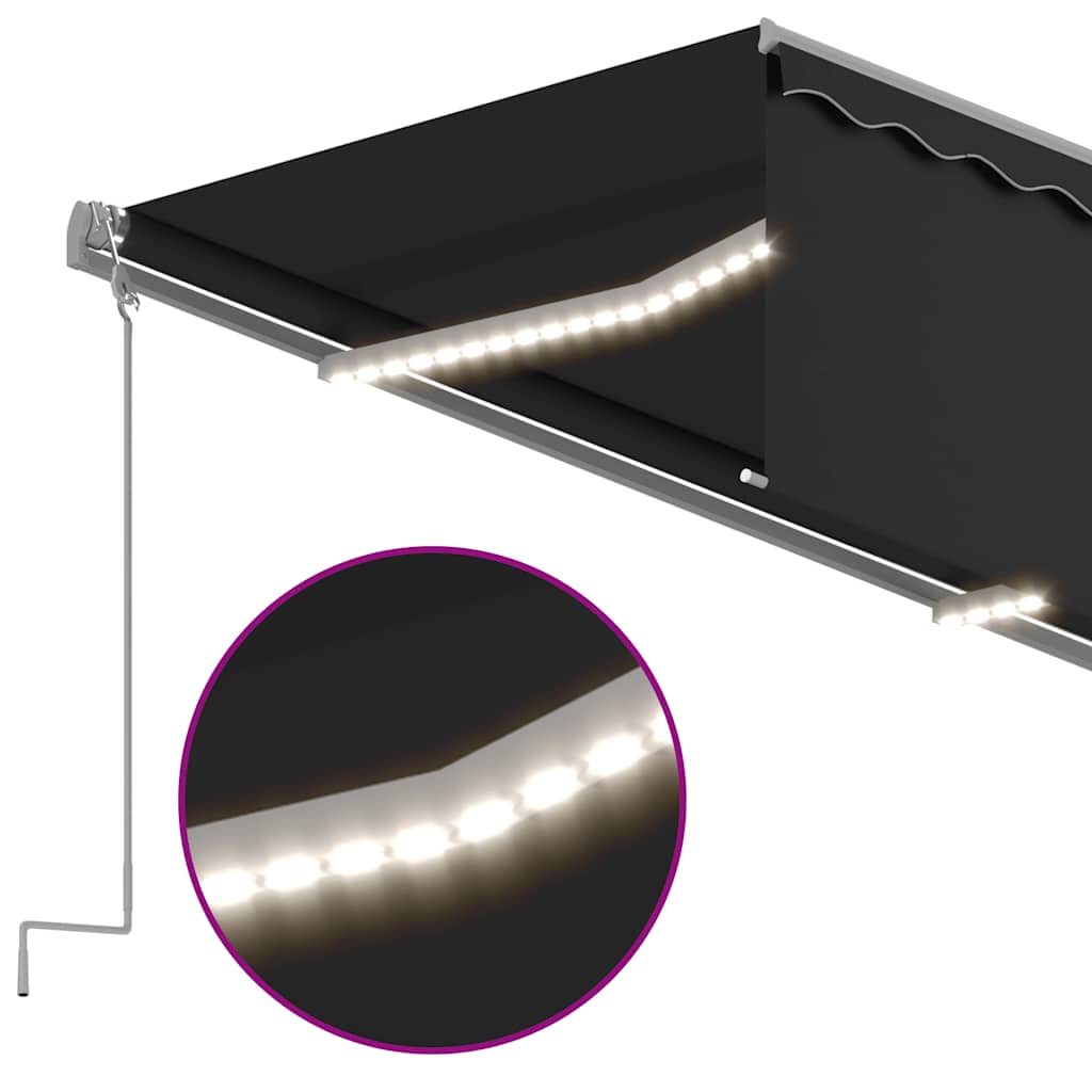 Manual awning, anthracite, 5x3m