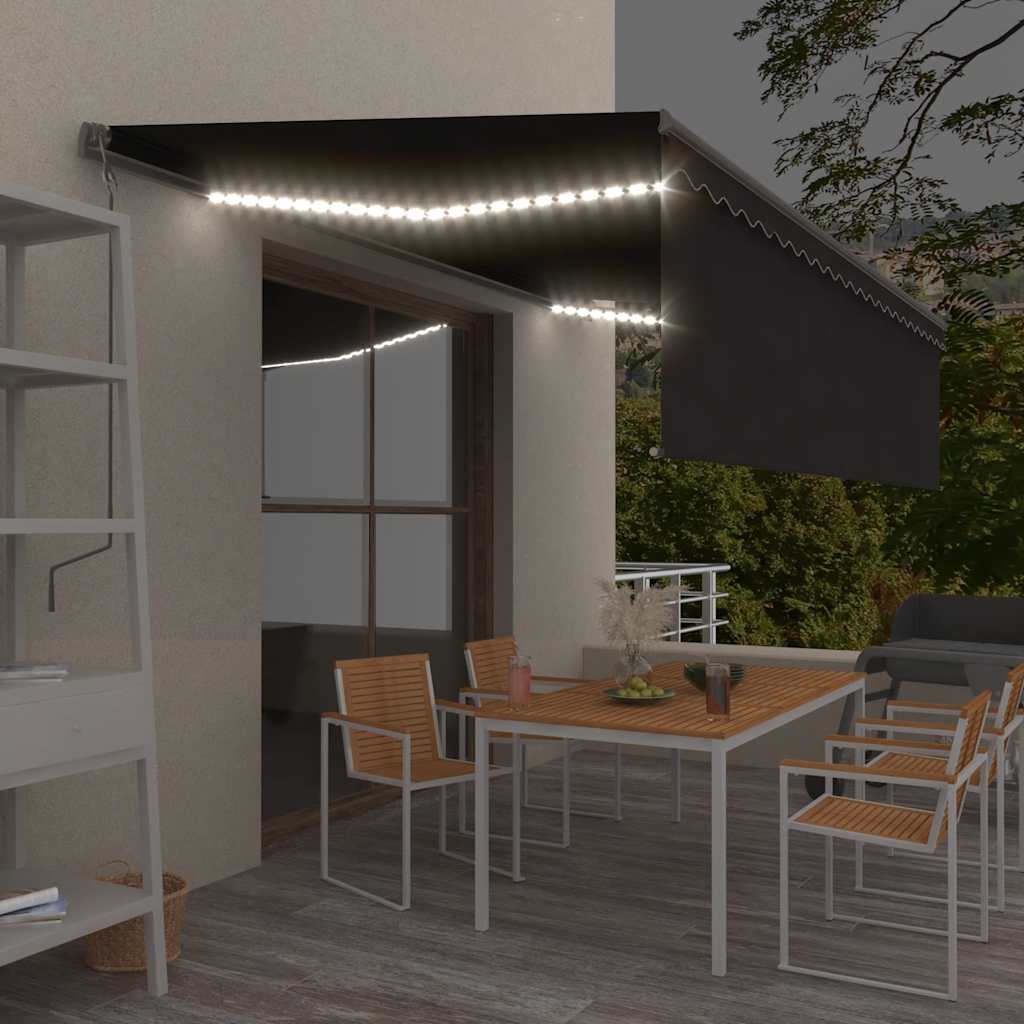Manual awning, anthracite, 5x3m