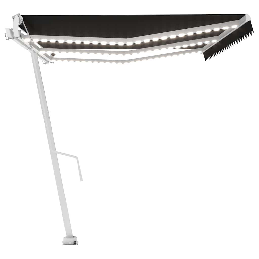 Automatinė markizė su LED/vėjo jutikliu, antracito, 600x300cm