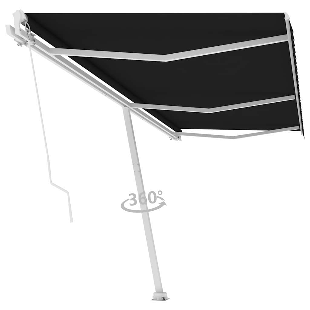 Rankinė markizė 6 x 3,5 m Antracito 100% poliesteris