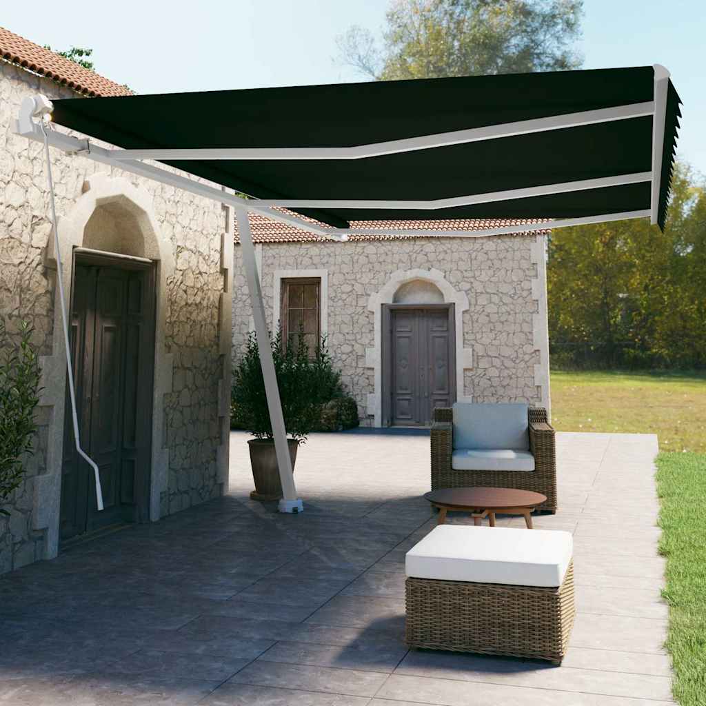 Rankinė markizė 6 x 3,5 m Antracito 100% poliesteris