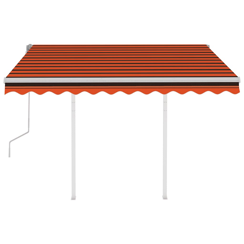 Rankiniu būdu ištraukiama markizė, oranžinė ir ruda, 3,5x2,5m