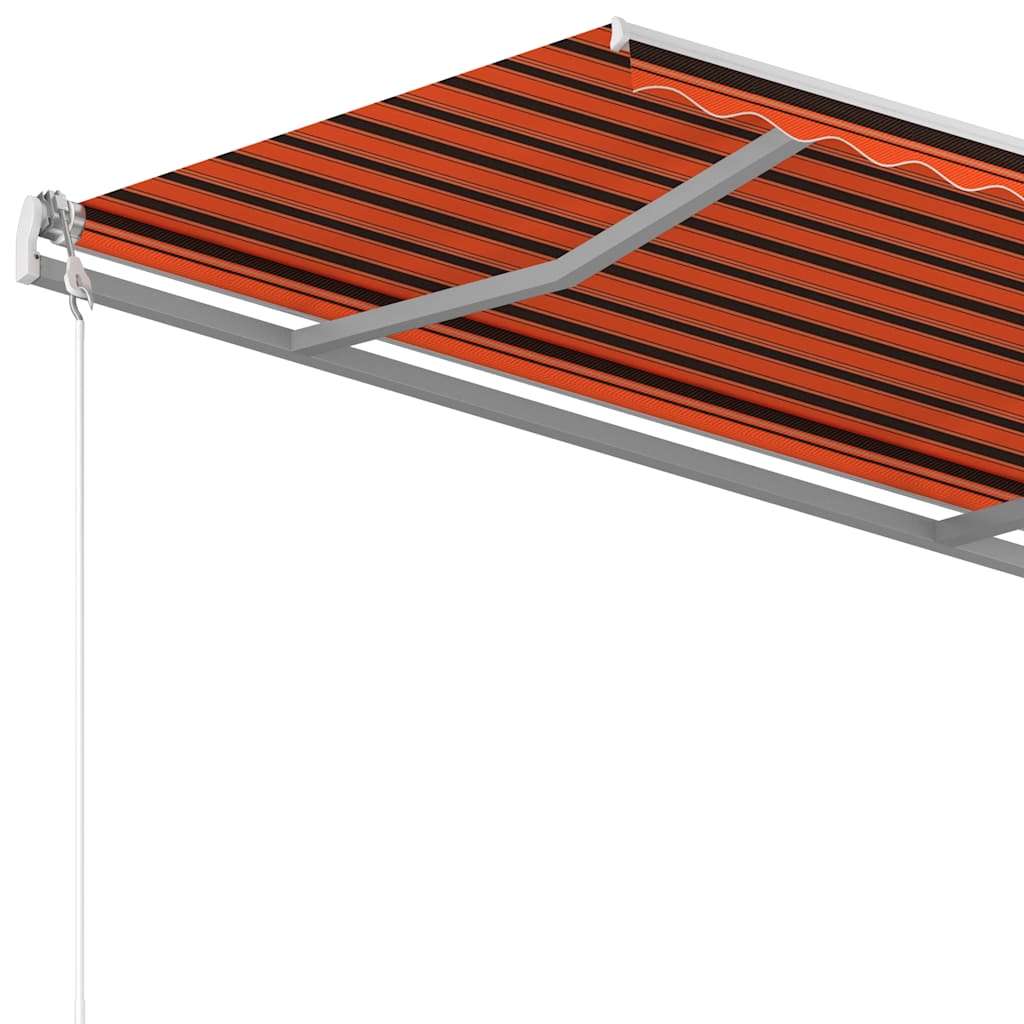Rankiniu būdu ištraukiama markizė, oranžinė ir ruda, 3,5x2,5m