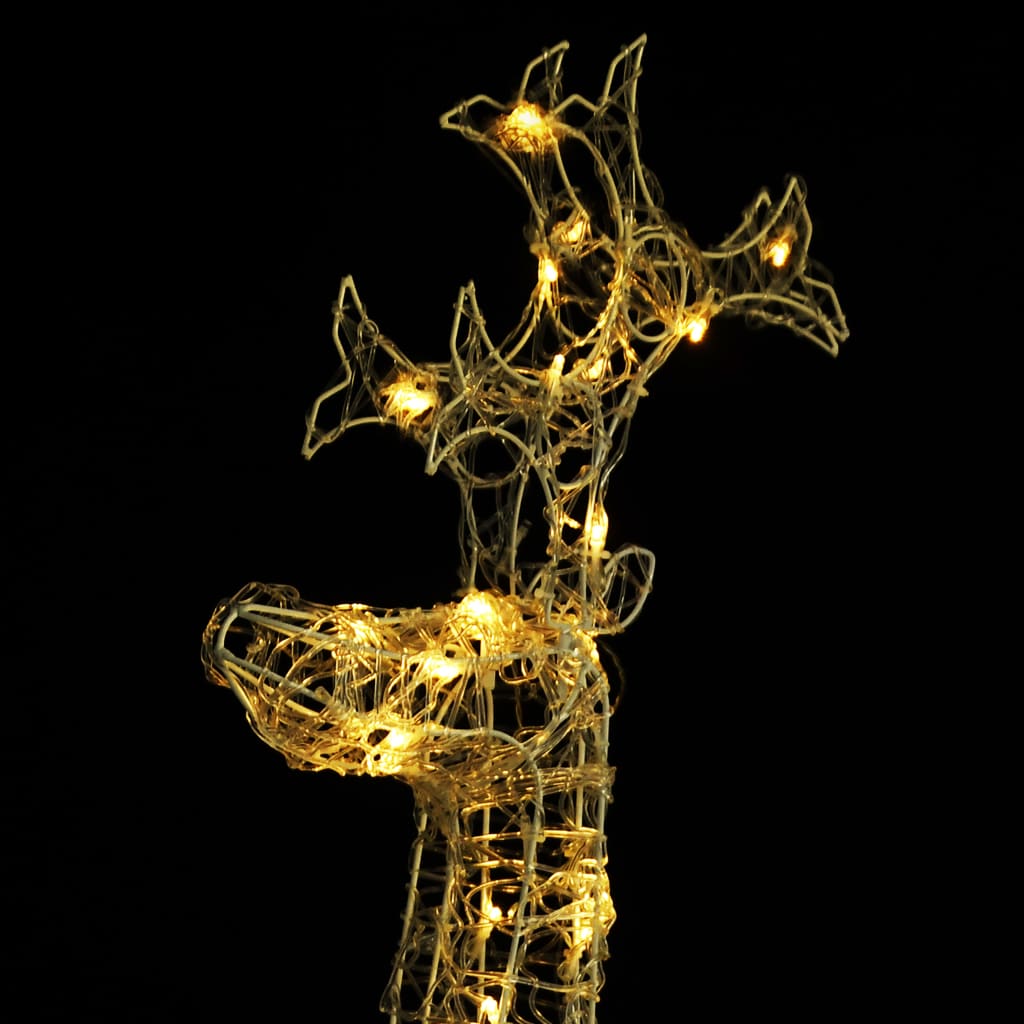 Kalėdų dekoracija elnias SLEIGH, 60x16x100cm, akrilas, 90 LED lempučių