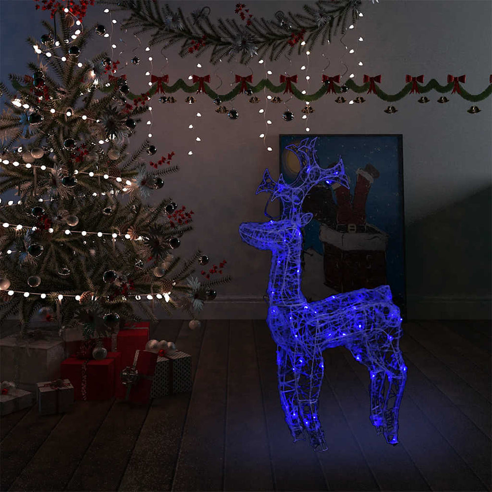 Kalėdų dekoracija elnias SLEIGH, 60x16x100cm, akrilas, 90 LED lempučių