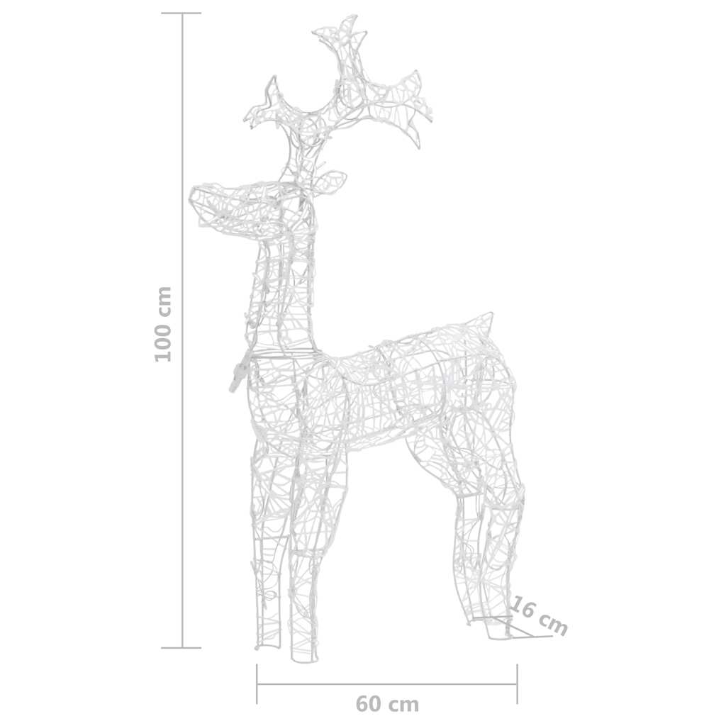 Kalėdų dekoracija elnias STOCKING, 60x16x100cm, akrilas, 90 LED lempučių