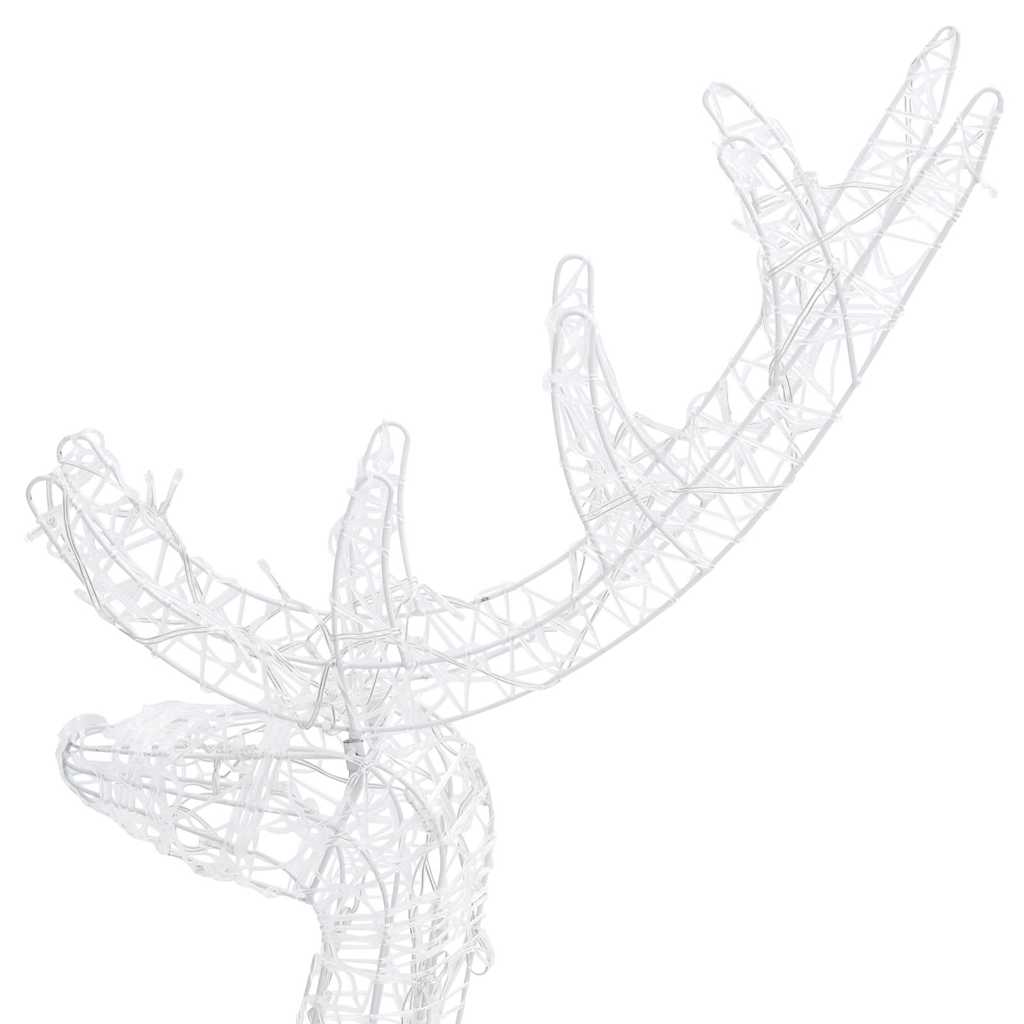 Kalėdinė dekoracija elnias, 128cm, akrilas, 140 spalvotų LED