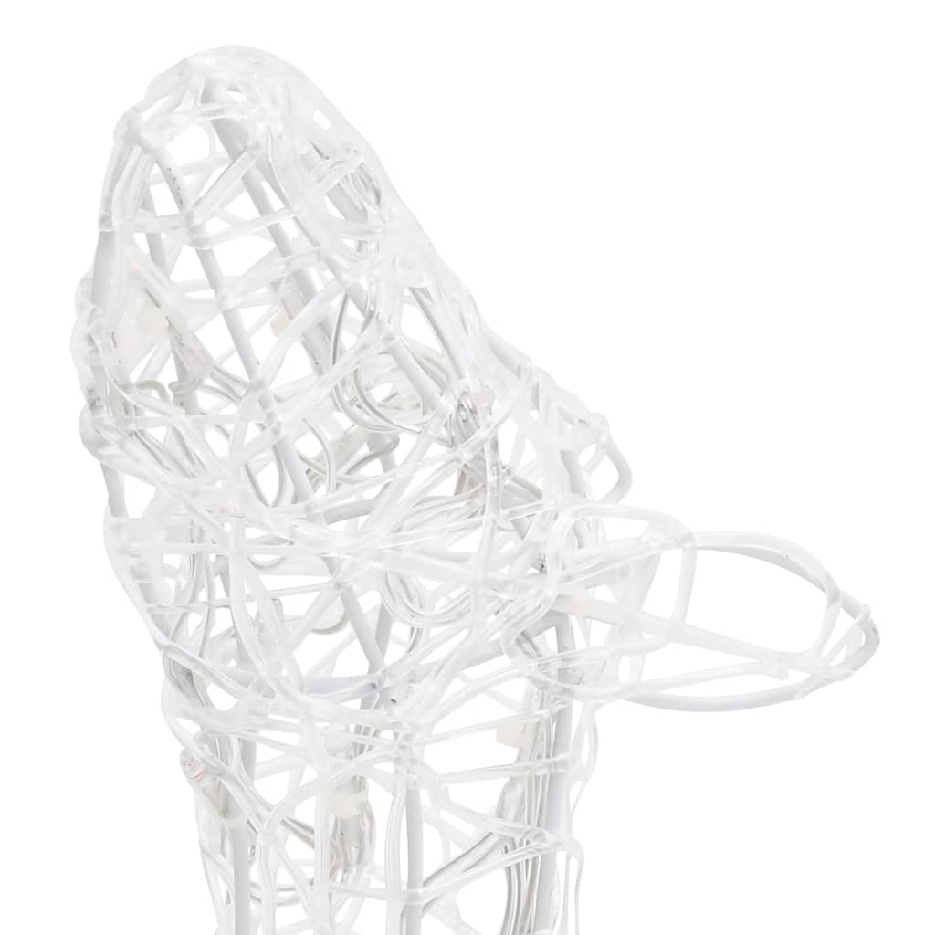 Kalėdinė dekoracija elnių šeima FIREPLACE, akrilas, 160 mėlynų LED