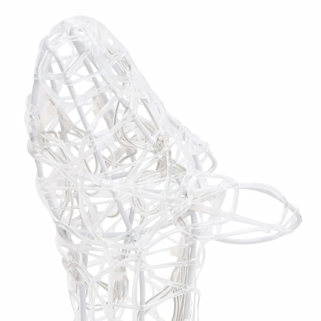 Kalėdinė dekoracija elnių šeima FIREPLACE, akrilas, 300 spalvotų LED